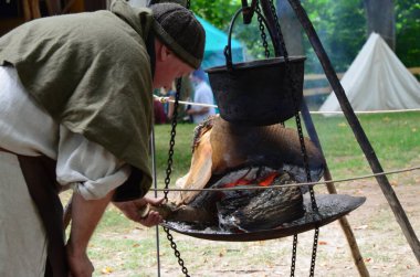 Marburg, Almanya - eski Mittelalterlicher Markt