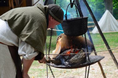 Marburg, Almanya - eski Mittelalterlicher Markt