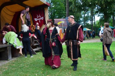 Marburg, Almanya - eski Mittelalterlicher Markt