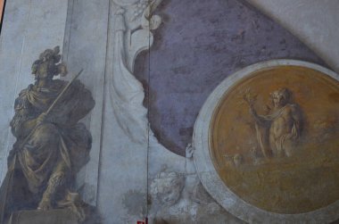 Palermo, Sicilya 'daki Palazzo dei Normanni Sarayı' nın (Norman Sarayı) içi