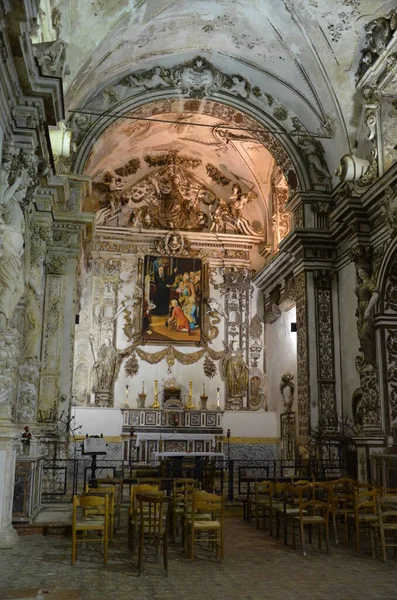 Интерьер Церкви Города Самбука Сицилия Италия — стоковое фото