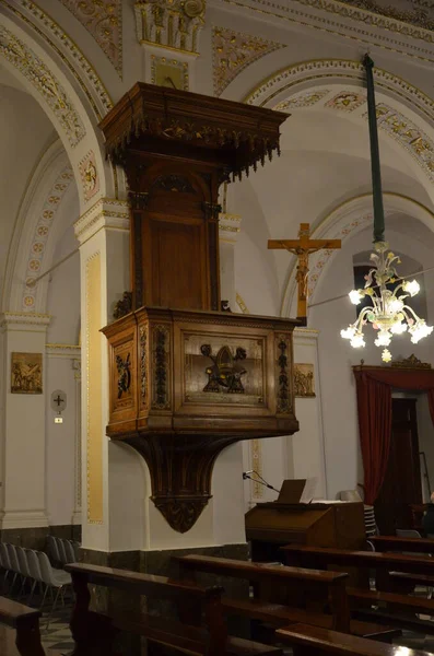 Interno Della Chiesa Sambuca Città Sicilia — Foto Stock