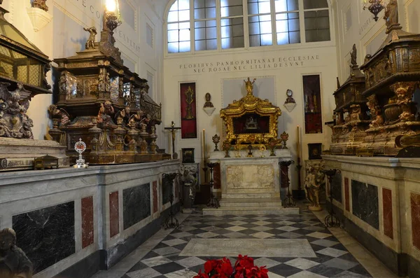 Εσωτερικό Του Καθεδρικού Ναού Του Παλέρμο Σικελία — Φωτογραφία Αρχείου