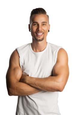 Yakışıklı fitness eğitmeni