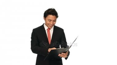 Bir klasör ile keskin işadamı