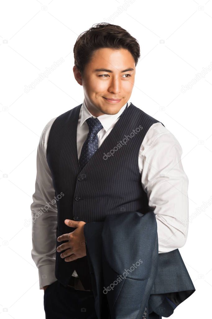 Handsome businessman in vest