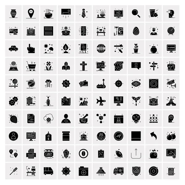 Conjunto de 100 iconos universales — Archivo Imágenes Vectoriales