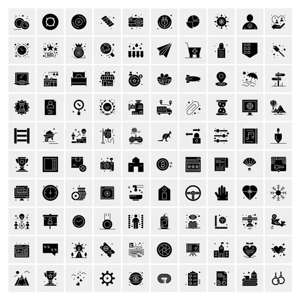 Conjunto de 100 iconos universales — Archivo Imágenes Vectoriales