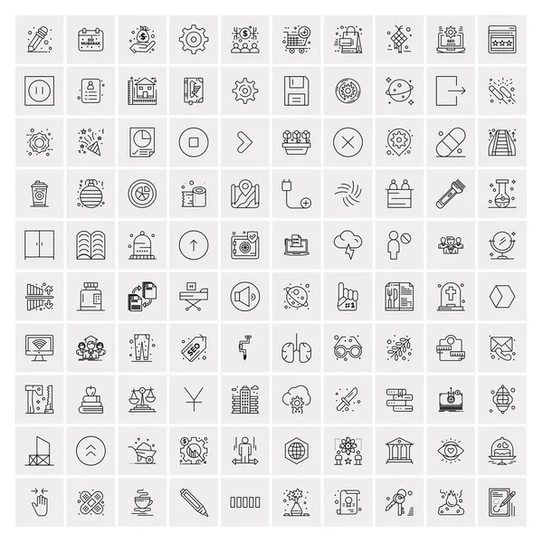 一套100个创意业务系列图标 — 图库矢量图片