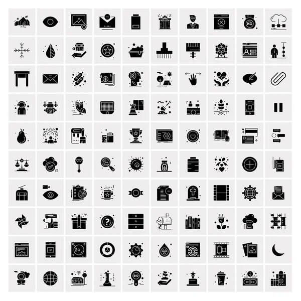 Set of 100 Universal Icons — 스톡 벡터