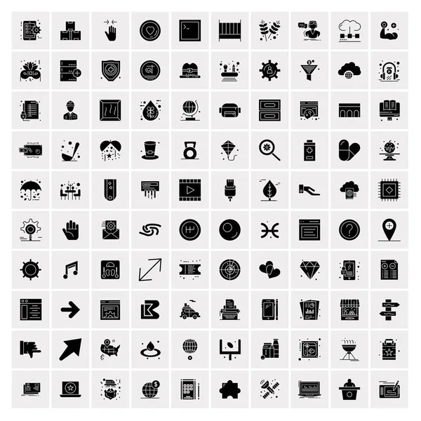 Set van 100 universele pictogrammen — Stockvector