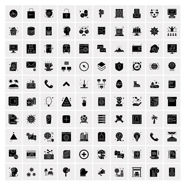 Conjunto de 100 iconos universales — Archivo Imágenes Vectoriales