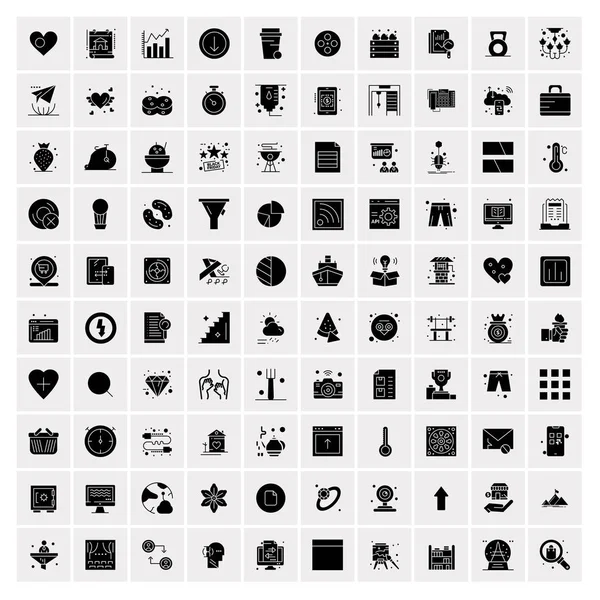 Conjunto de 100 iconos universales — Vector de stock