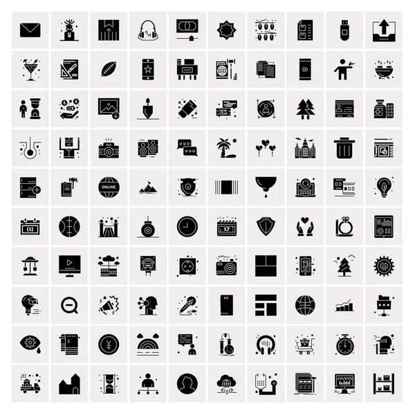 Set di 100 icone universali — Vettoriale Stock