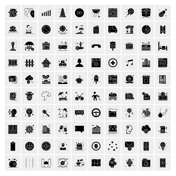 Set di 100 icone universali — Vettoriale Stock