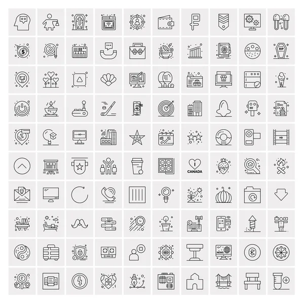 一套100个创意业务系列图标 — 图库矢量图片