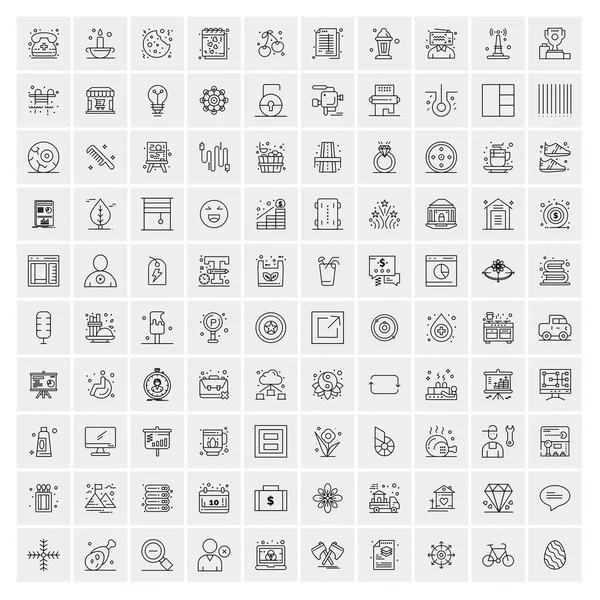 100 Business Icons Universal Set for Web and Mobile — Stock Vector