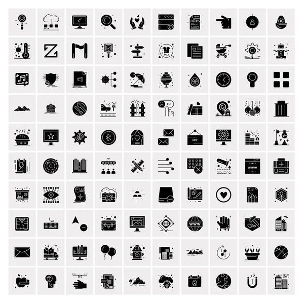 Set van 100 universele pictogrammen — Stockvector