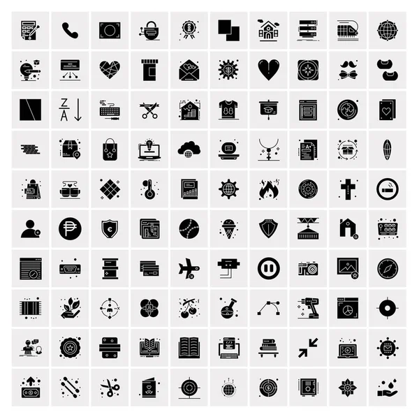 Conjunto de 100 iconos universales — Vector de stock