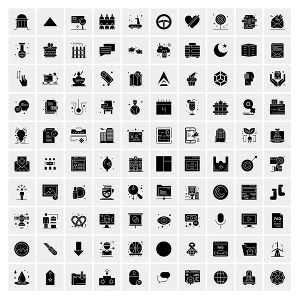 Conjunto de 100 iconos universales — Archivo Imágenes Vectoriales