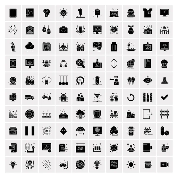 Ensemble de 100 icônes universelles — Image vectorielle