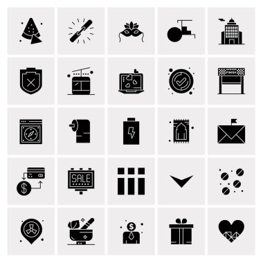 25 Evrensel İş Simgesi Vektörü Kümesi