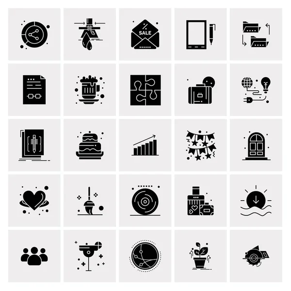 Set of 25 Universal Business Icons Vector — Stock Vector