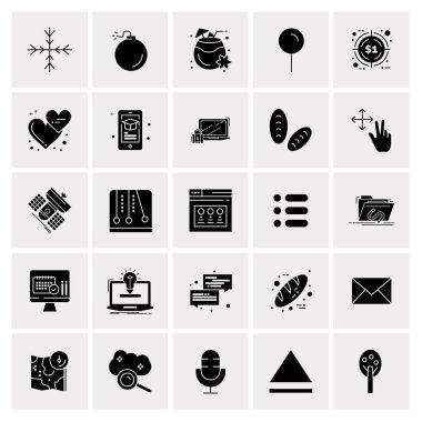 25 Evrensel İş Simgesi Vektörü Kümesi