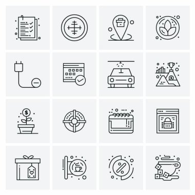 16 Evrensel Simge İş Vektörü