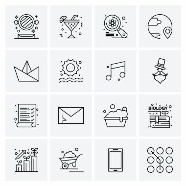 16 Evrensel Simge İş Vektörü