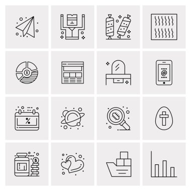 16 Evrensel Simge İş Vektörü