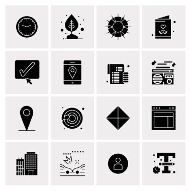 16 Evrensel İş Simgesi Vektörü