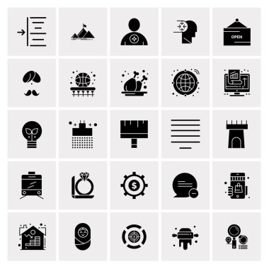 25 Evrensel İş Simgesi Vektörü Kümesi