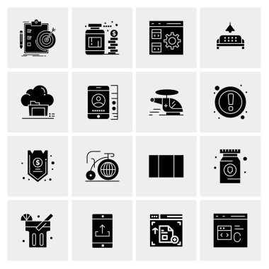 16 Evrensel İş Simgesi Vektörü