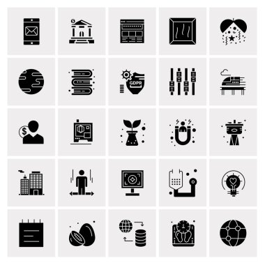 25 Evrensel İş Simgesi Vektörü Kümesi