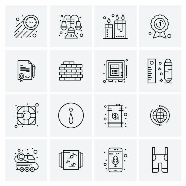 16 Evrensel Simge İş Vektörü