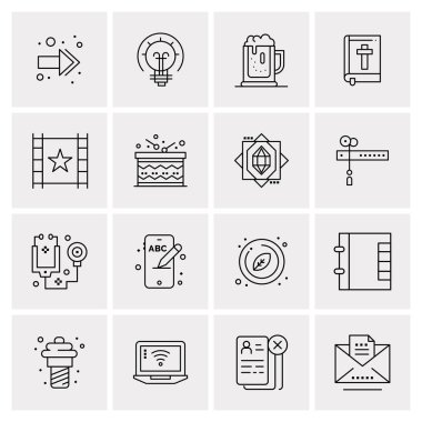 16 Evrensel Simge İş Vektörü