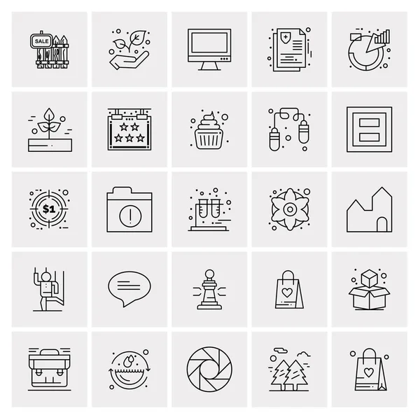 Set de 25 iconos de negocio universales Vector — Vector de stock