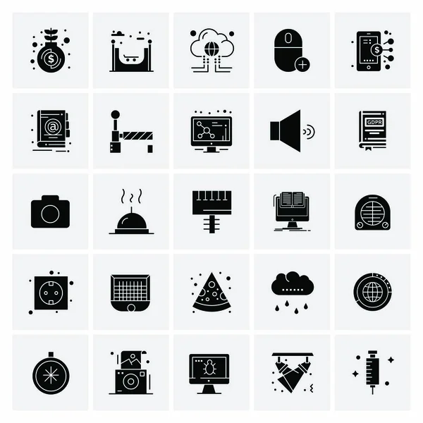 Set of 25 Universal Business Icons Vector — Stockový vektor