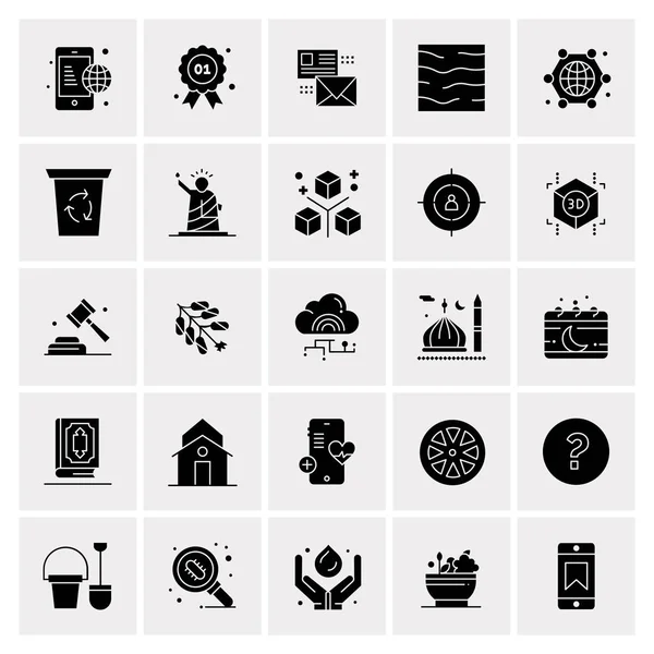 Set of 25 Universal Business Icons Vector — Stockový vektor