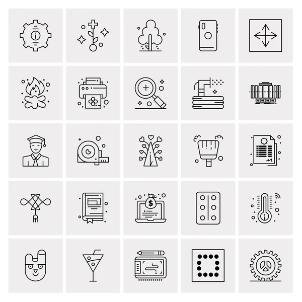 Set of 25 Universal Business Icons Vector — Stockový vektor