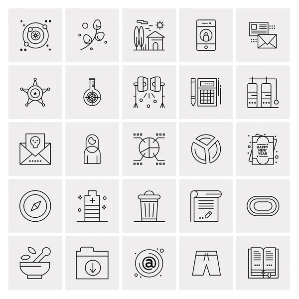 Set of 25 Universal Business Icons Vector — Stockový vektor