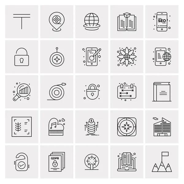 Σύνολο 25 Universal Business Icons Vector — Διανυσματικό Αρχείο