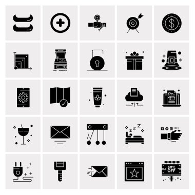 25 Evrensel İş Simgesi Vektörü Kümesi