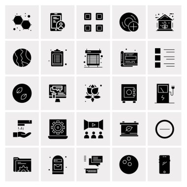 25 Evrensel İş Simgesi Vektörü Kümesi