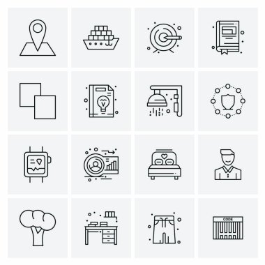 16 Evrensel İş Simgesi Vektörü