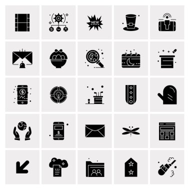 25 Evrensel İş Simgesi Vektörü Kümesi