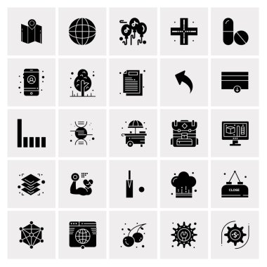 25 Evrensel İş Simgesi Vektörü Kümesi