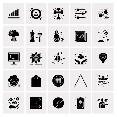 25 Evrensel İş Simgesi Vektörü Kümesi