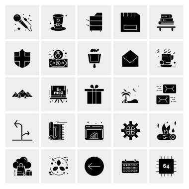 25 Evrensel İş Simgesi Vektörü Kümesi